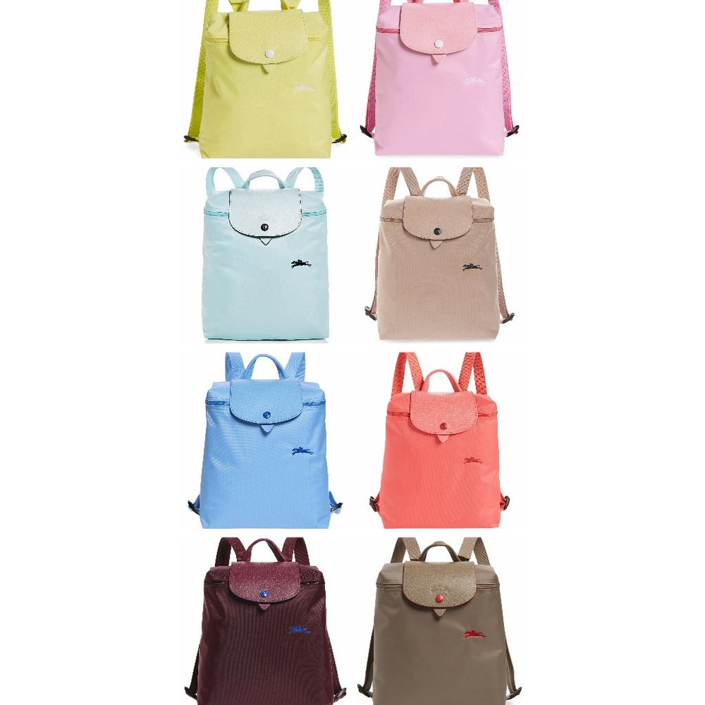 NWT LONGCHAMP Le Pliage Club Nylon Travel Backpack Pomegranate Pink AUTHENTIC - Picture 3 of 13